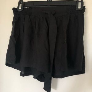Black beach shorts